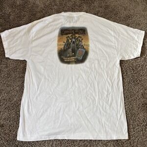 Corn Nuts Hanes Beefy White T-Shirt Corn‎ Gone Wrong Motorcycle Tee XL Biker